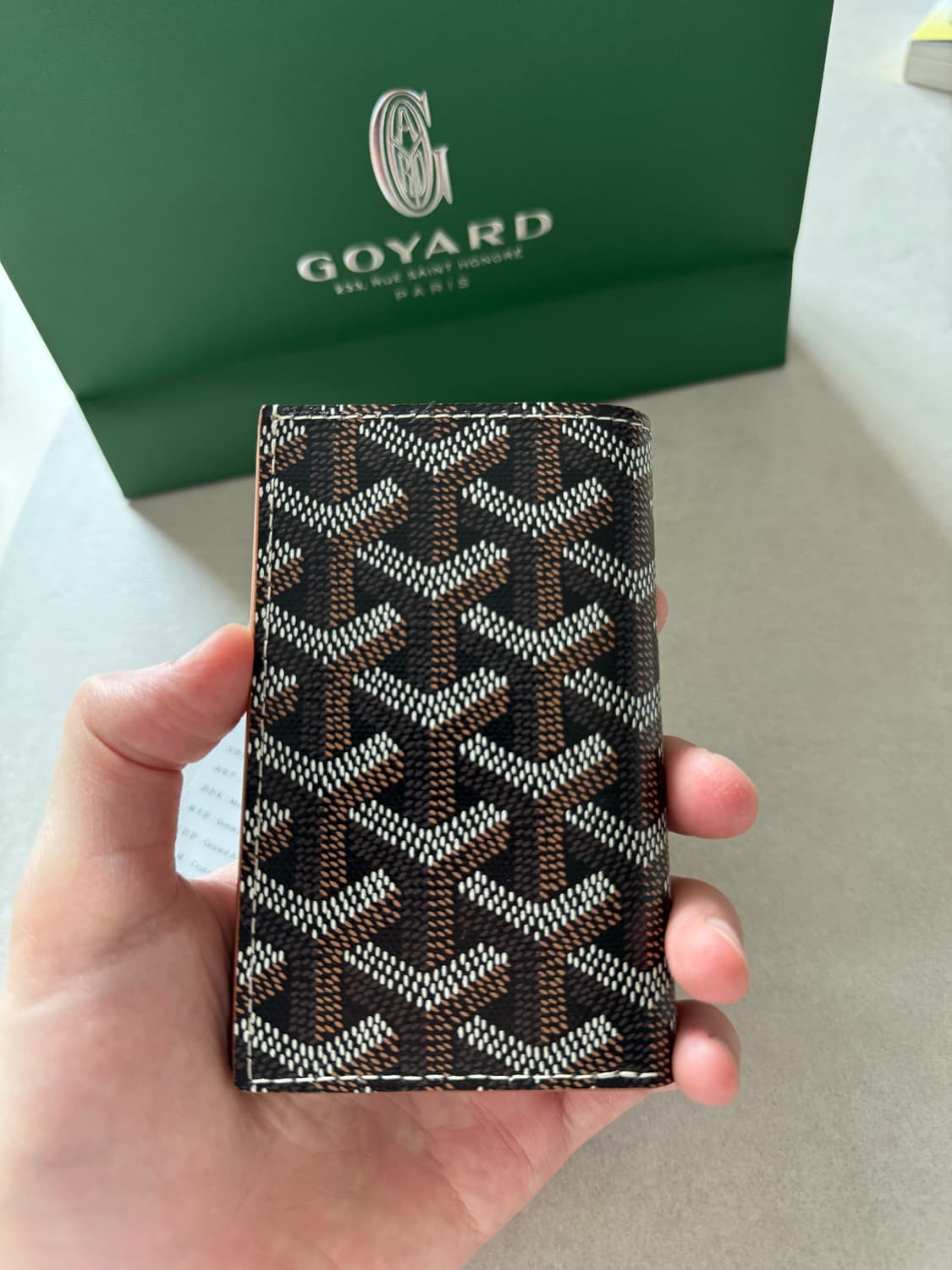 (새제품)고야드 생피에르 블랙탄 카드지갑 상품이미지4