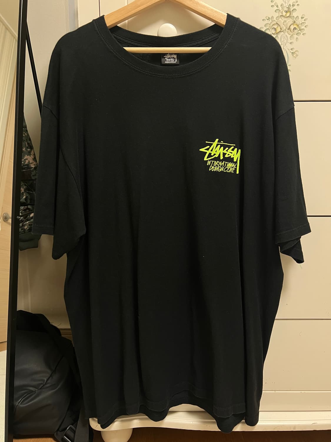 XL 스투시 마스크드 티셔츠 블랙 반팔 상품이미지2
