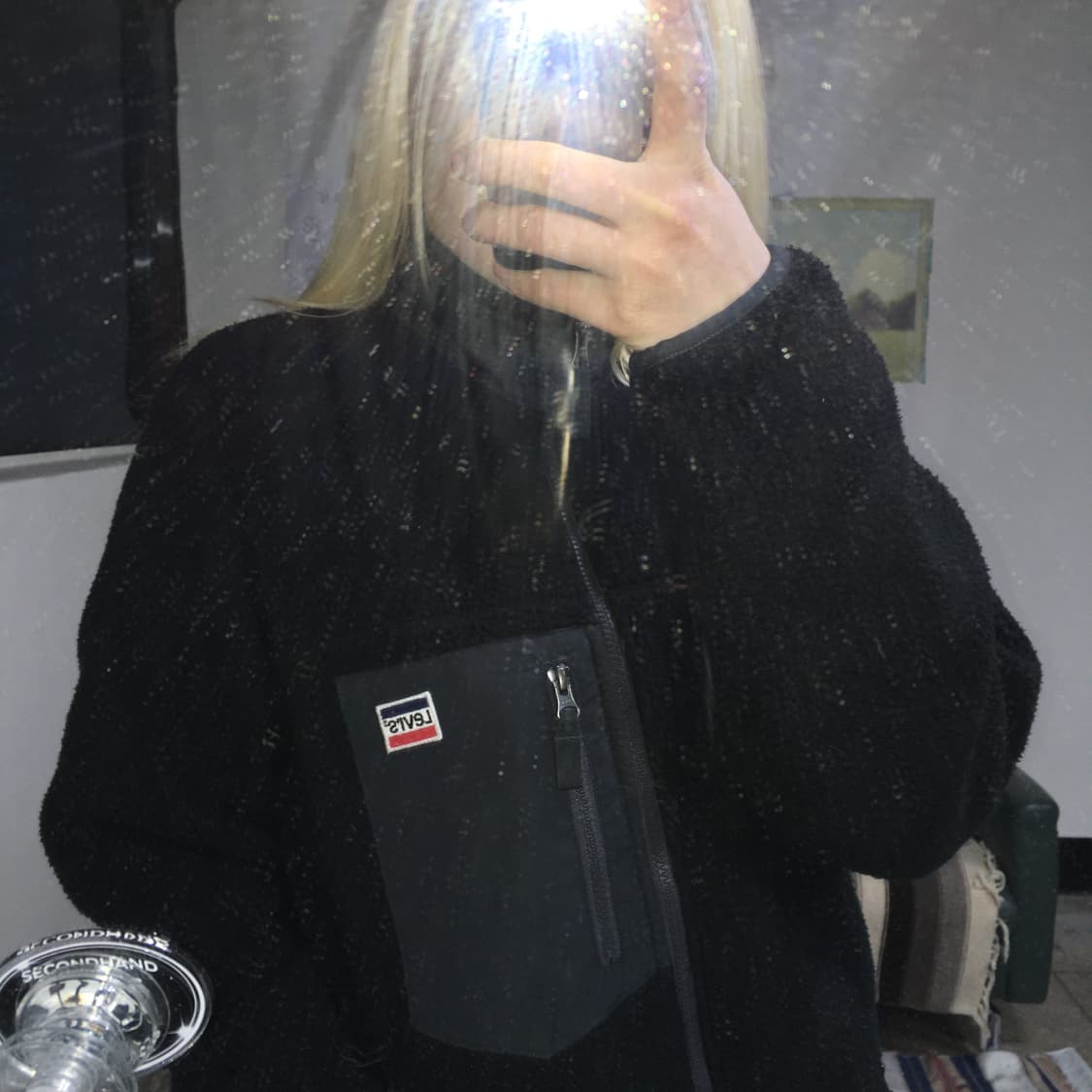 투티/0288 리바이스 플리스 오리지널 집업 블랙 후리스 반폴라 상품이미지1