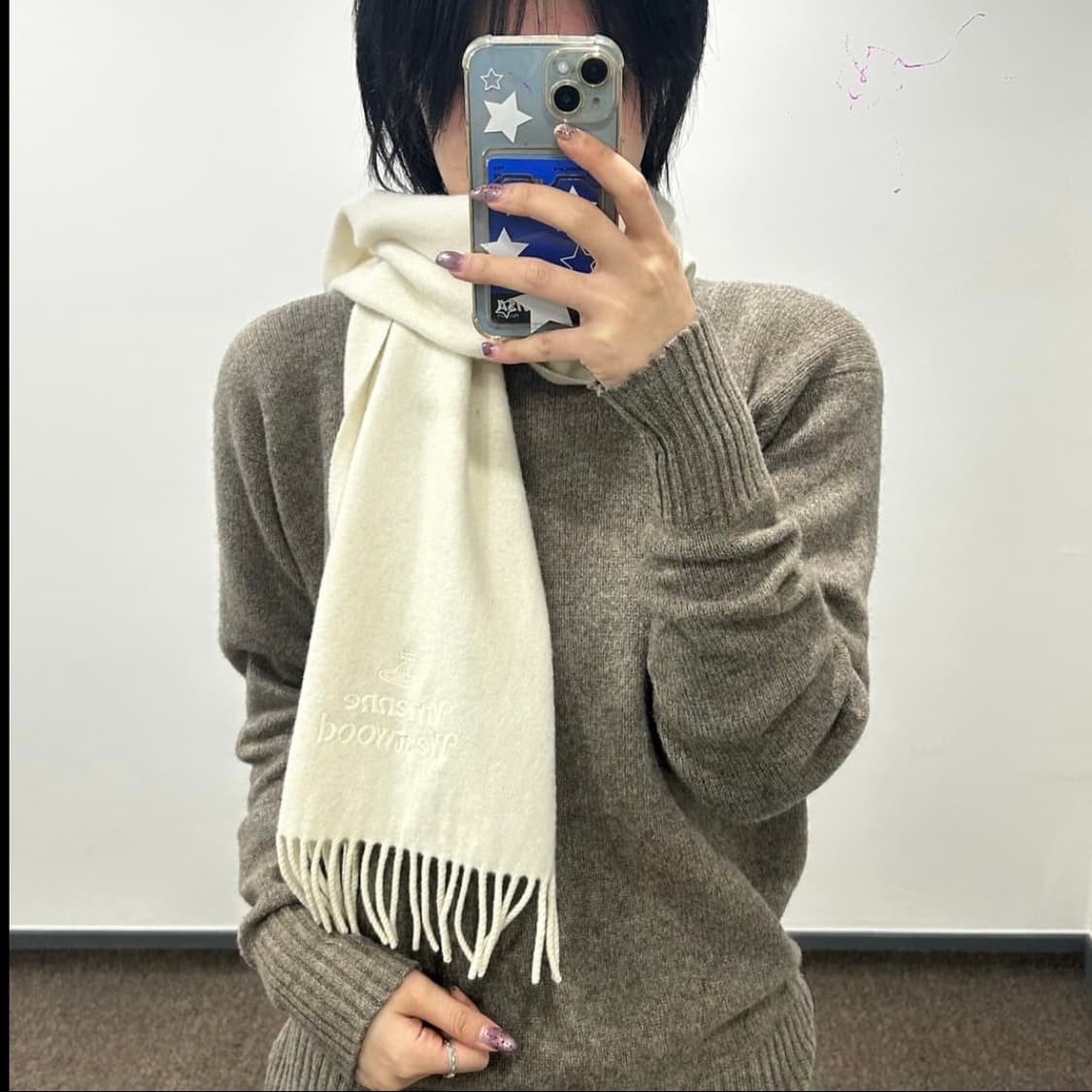 Vivienne westwood 비비안웨스트우드 아이보 리 목도리 상품이미지2