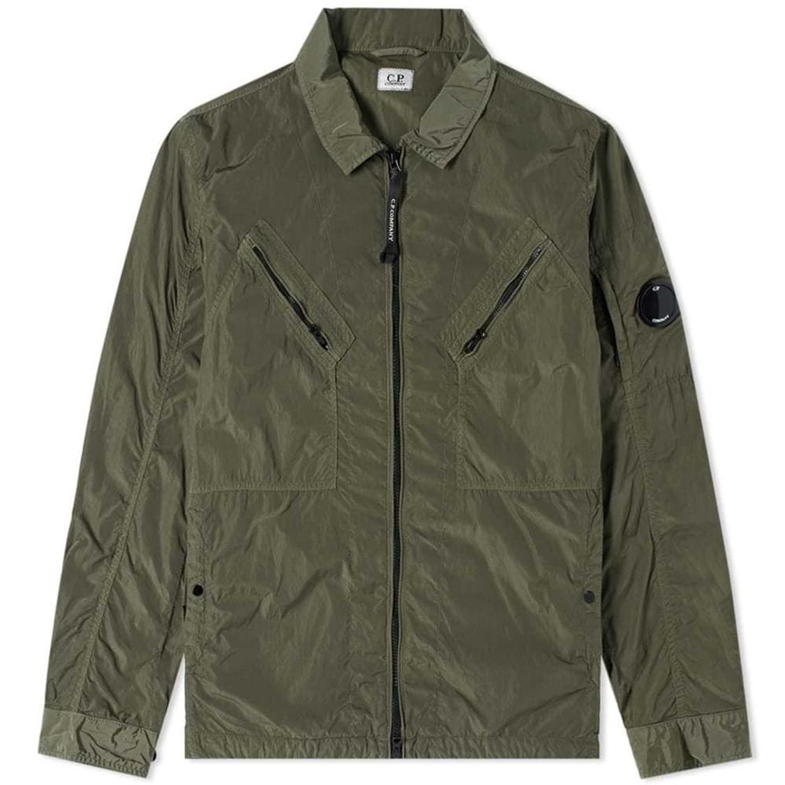 [L] CP컴퍼니 크롬 가먼트다이드 렌즈 셔츠 자켓 카키 상품이미지7
