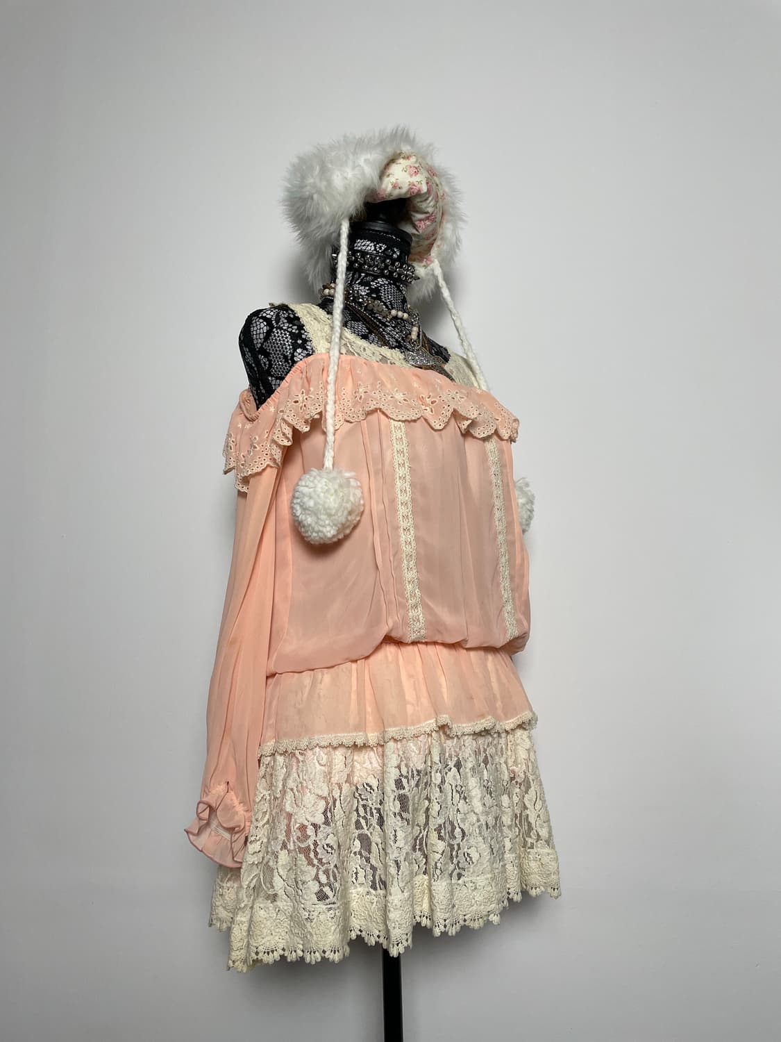 LIZ LISA 리즈리사 피치 레이스 원피스 상품이미지4