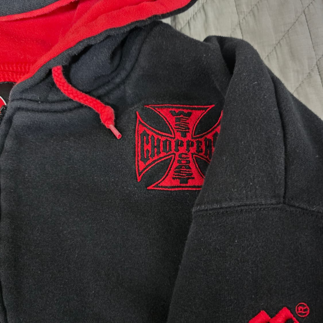 [XXL] 빈티지 웨스트코스트차퍼스 더블페이스 써멀 후드집업 블랙 상품이미지8