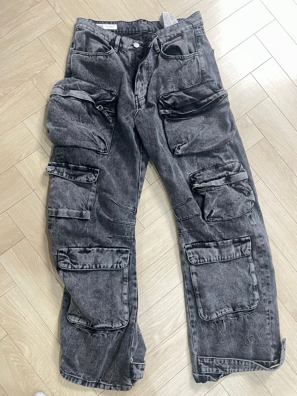자라 워싱 포켓 카고 데님 팬츠 (40사이즈 30-32 추천) 상품이미지2