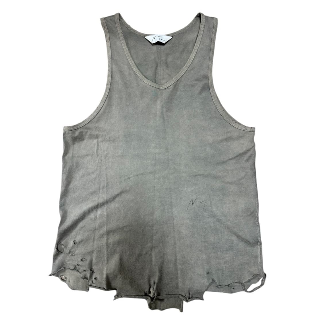 안셀름 데미지 슬리브리스 그레이 상품이미지1