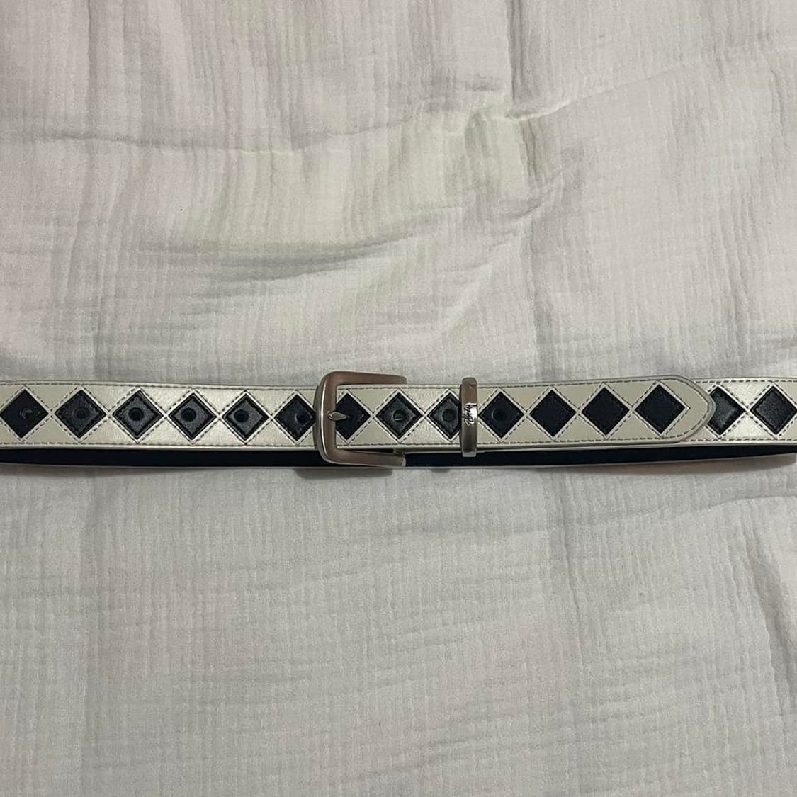 스투시 아가일 스티치 레더 벨트 상품이미지1