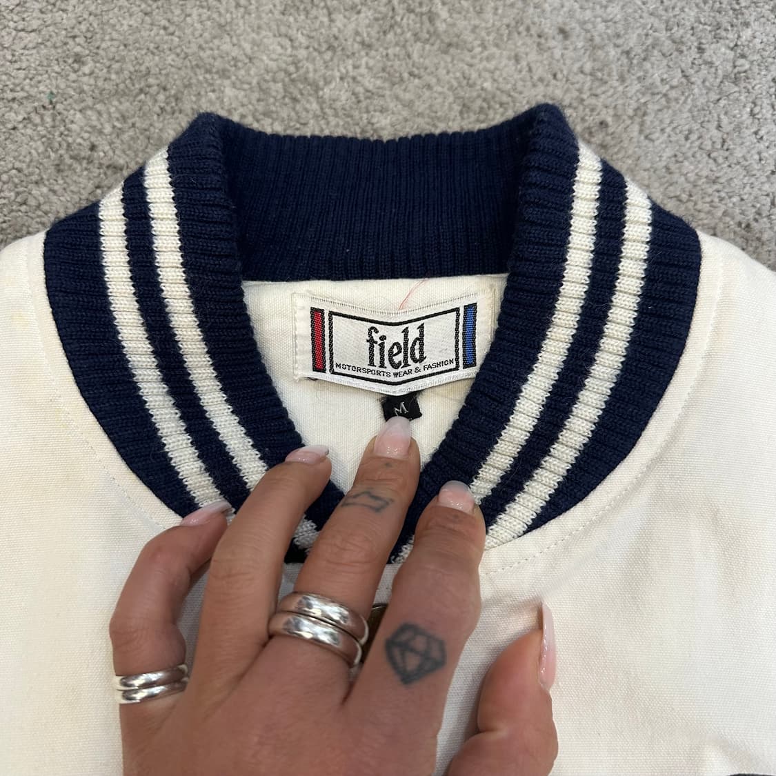 빈티지 BMW 모터스포츠 레이싱팀 봄버 자켓M 상품이미지5