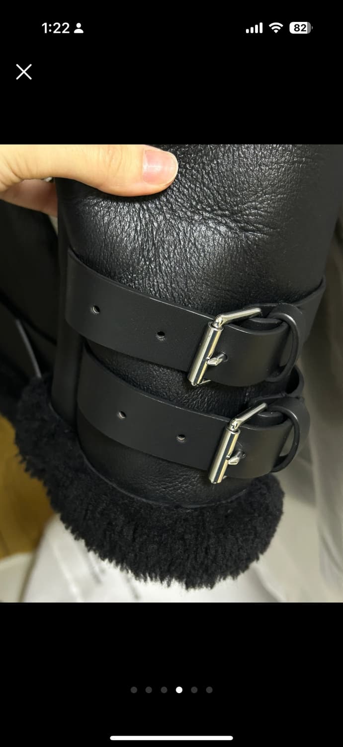 Acne studios 가죽 시어링 자켓 32사이즈 상품이미지4