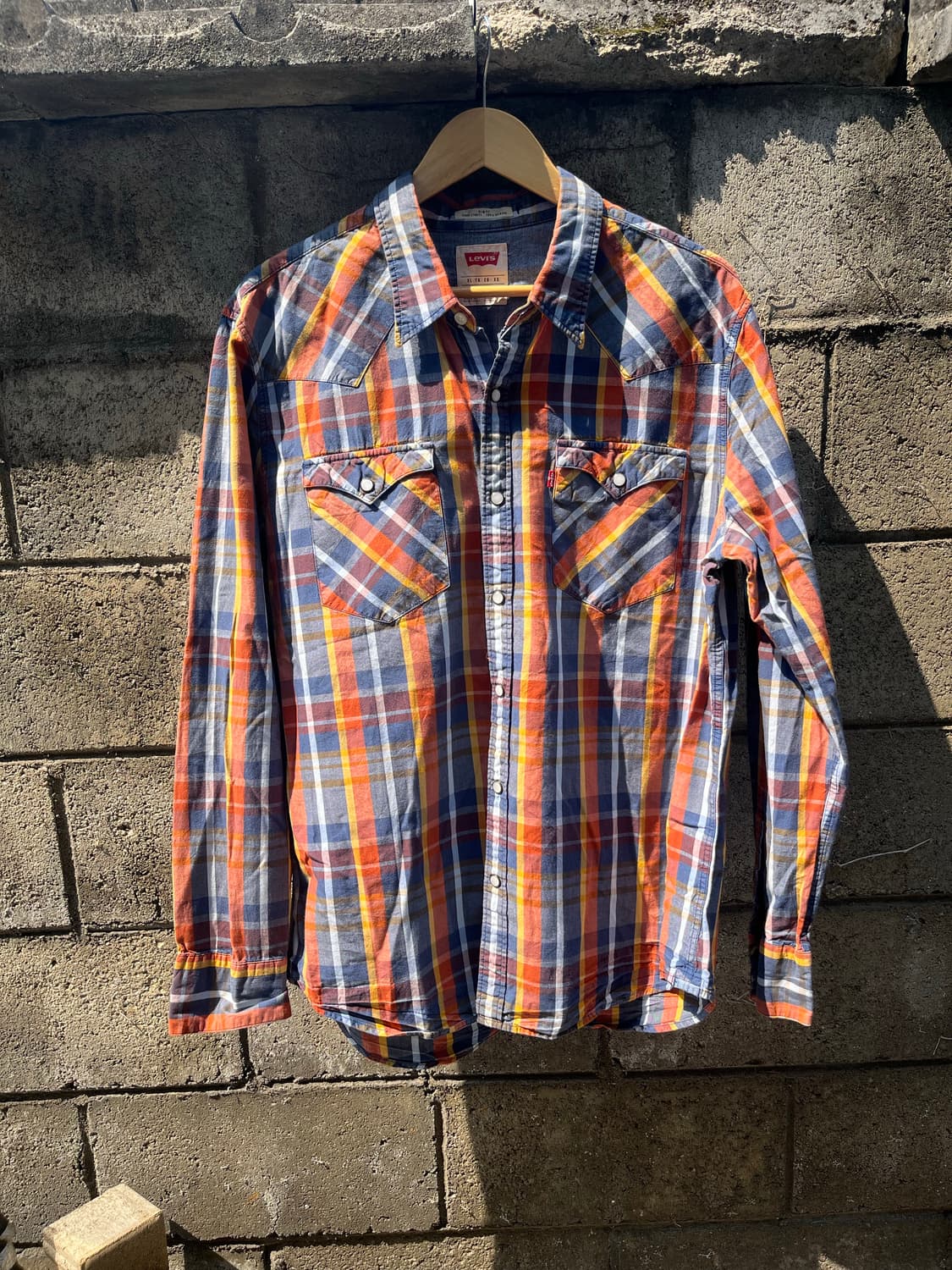 빈티지 Levi’s 웨스턴 체크 패턴 셔츠 XL 상품이미지1