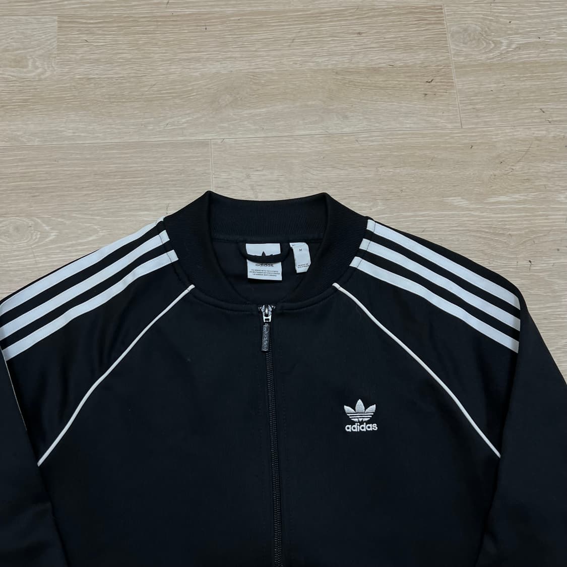 아디다스 여성 트레포일 로고 슈퍼스타 져지 트랙탑 자켓 [블랙] M/95 상품이미지2