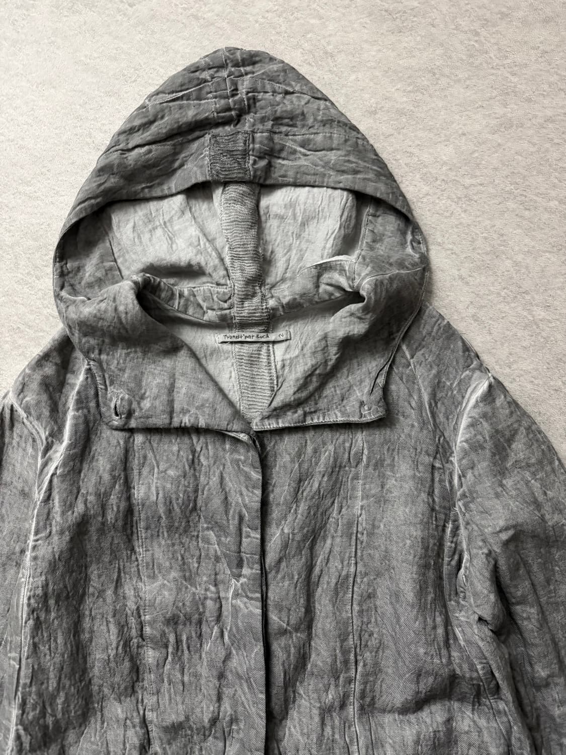 트랜짓 린넨 후드코트 상품이미지3