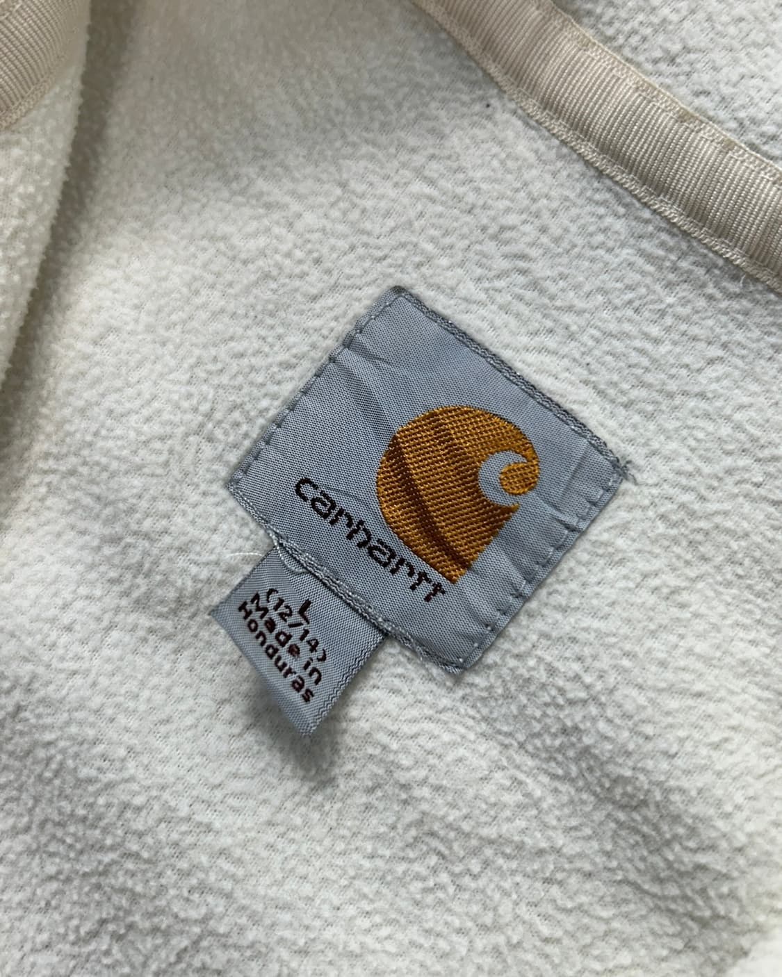 칼하트 아이보리 후드 플리스 집업  상품이미지6