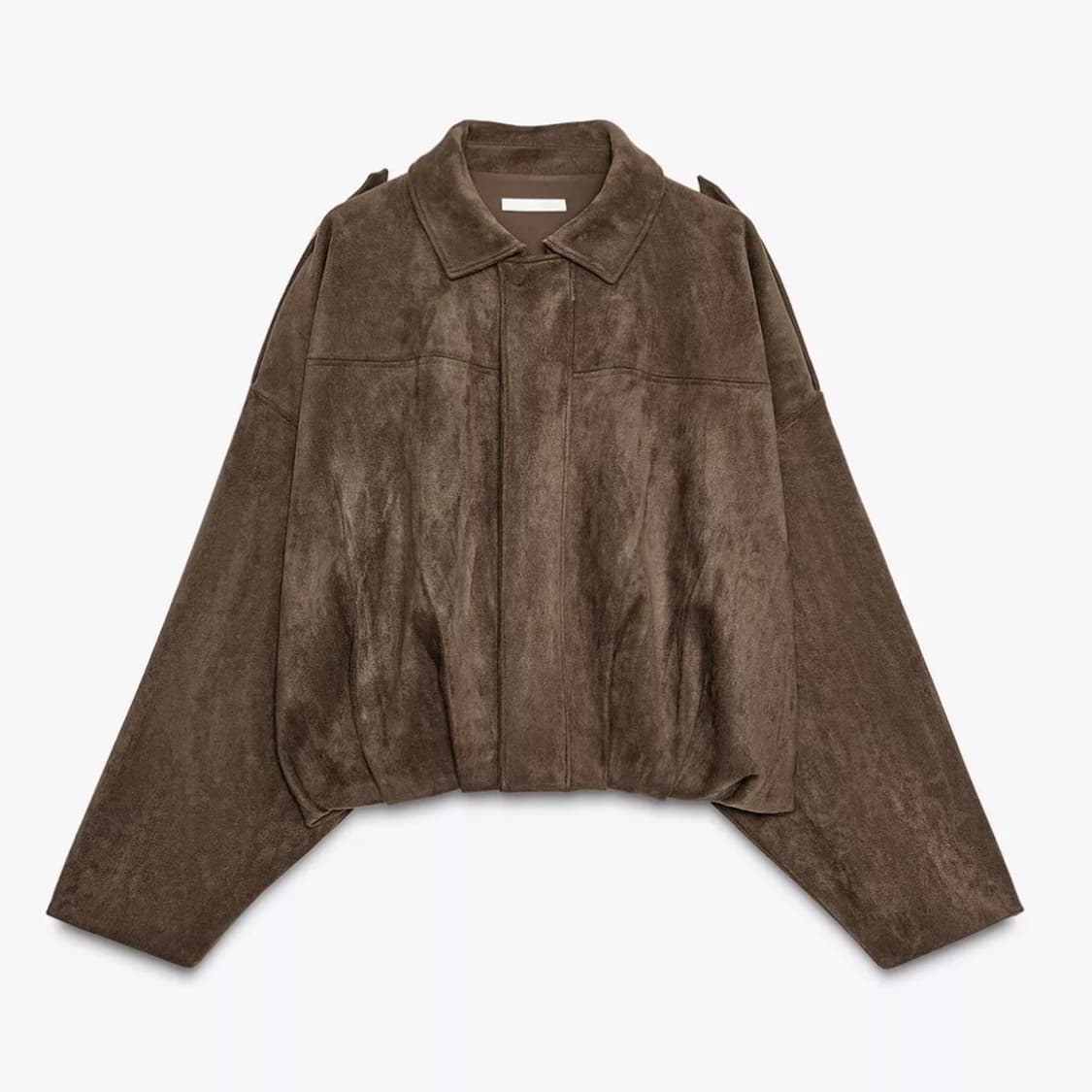 자라 차무희st 브라운 스웨이드 자켓 상품이미지1