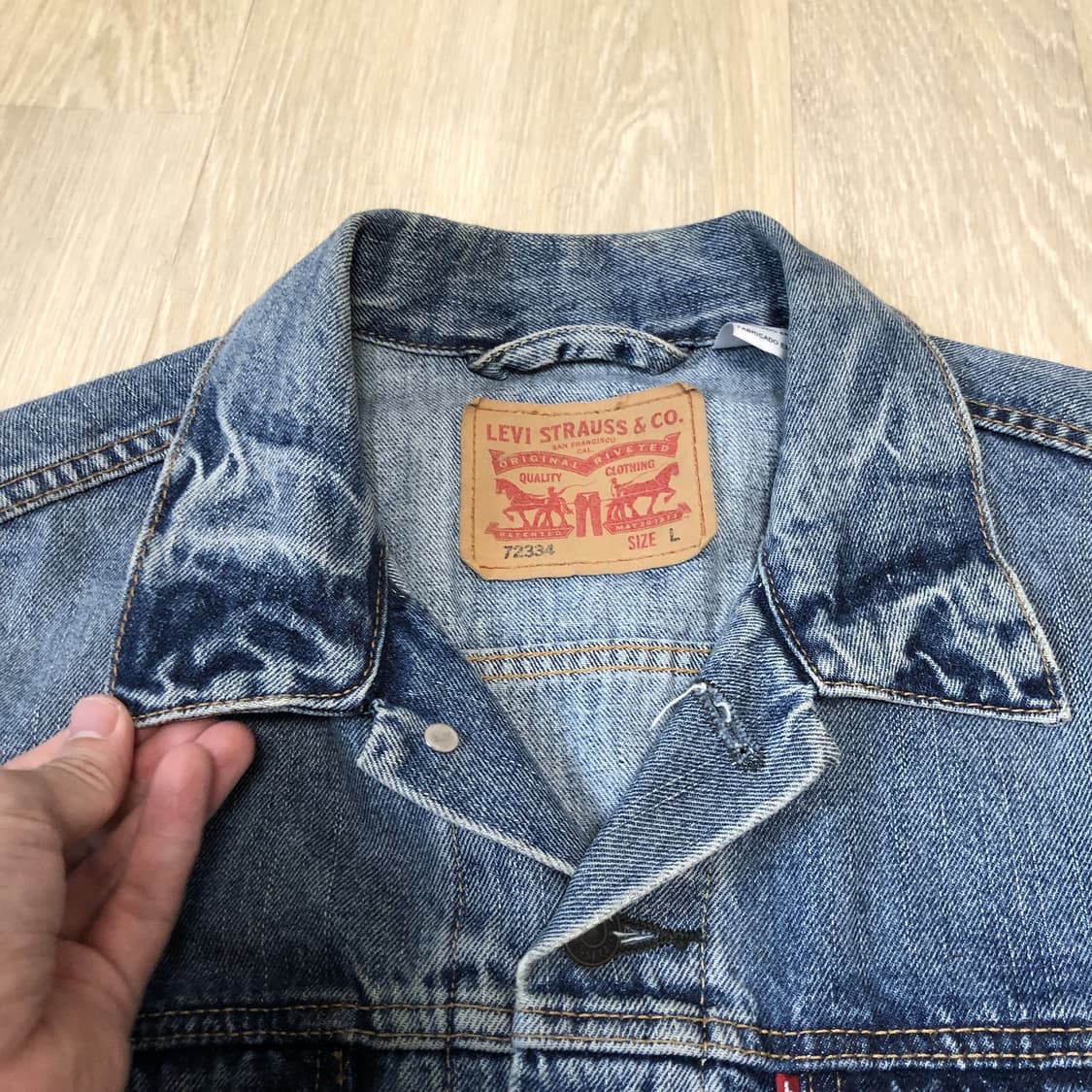 (L) 리바이스 Levi's 72334 워시드 연청 데님 자켓 상품이미지2