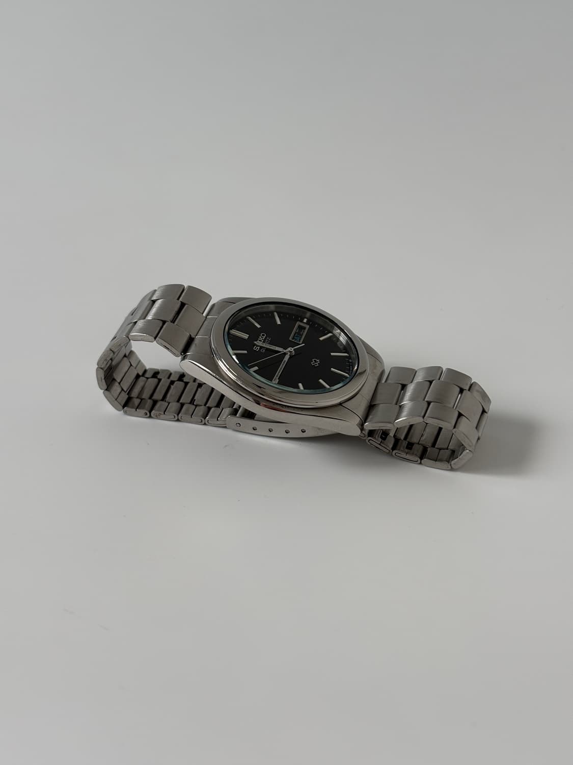 세이코 1990년대 SQ 블랙 다이얼 실버 쿼츠 남성 상품이미지6