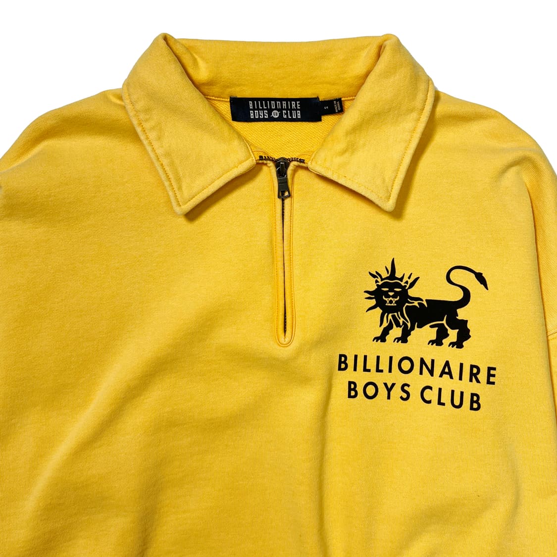 BBC 라이온 쿼터 집 스웻셔츠 워시드 머스타드 (S) 상품이미지3