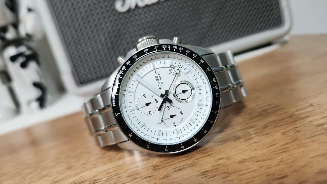 # 파슬 크로노그래프 화이트 다이얼 남성명품 메탈시계 급처 상품이미지3