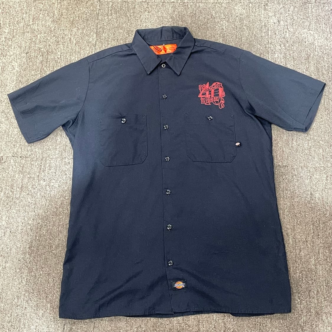 (M) Dickies 디키즈 반팔 워크 셔츠 블랙 상품이미지3