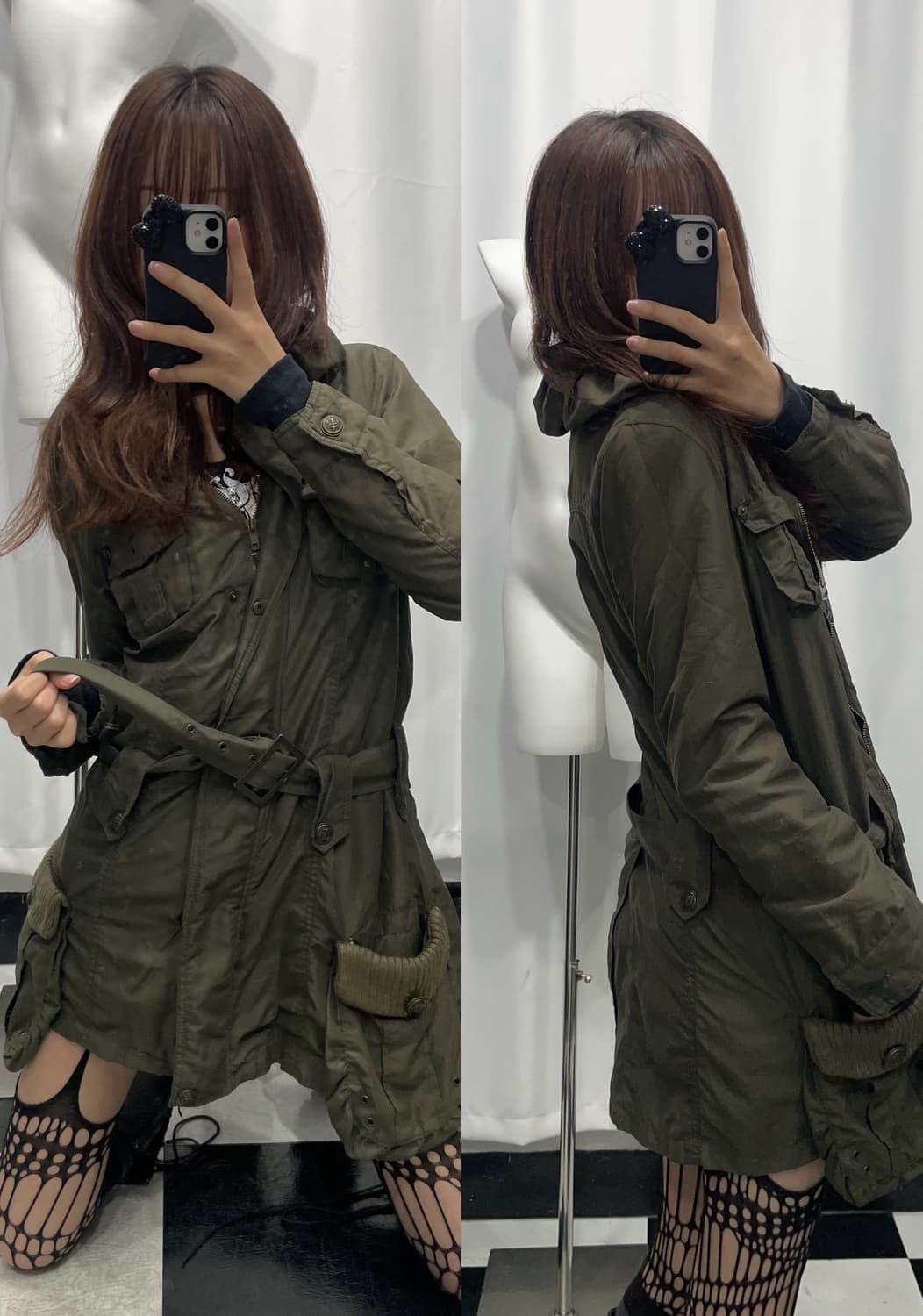 🎸카키 포켓 디테일 롱 자켓🎸 상품이미지1