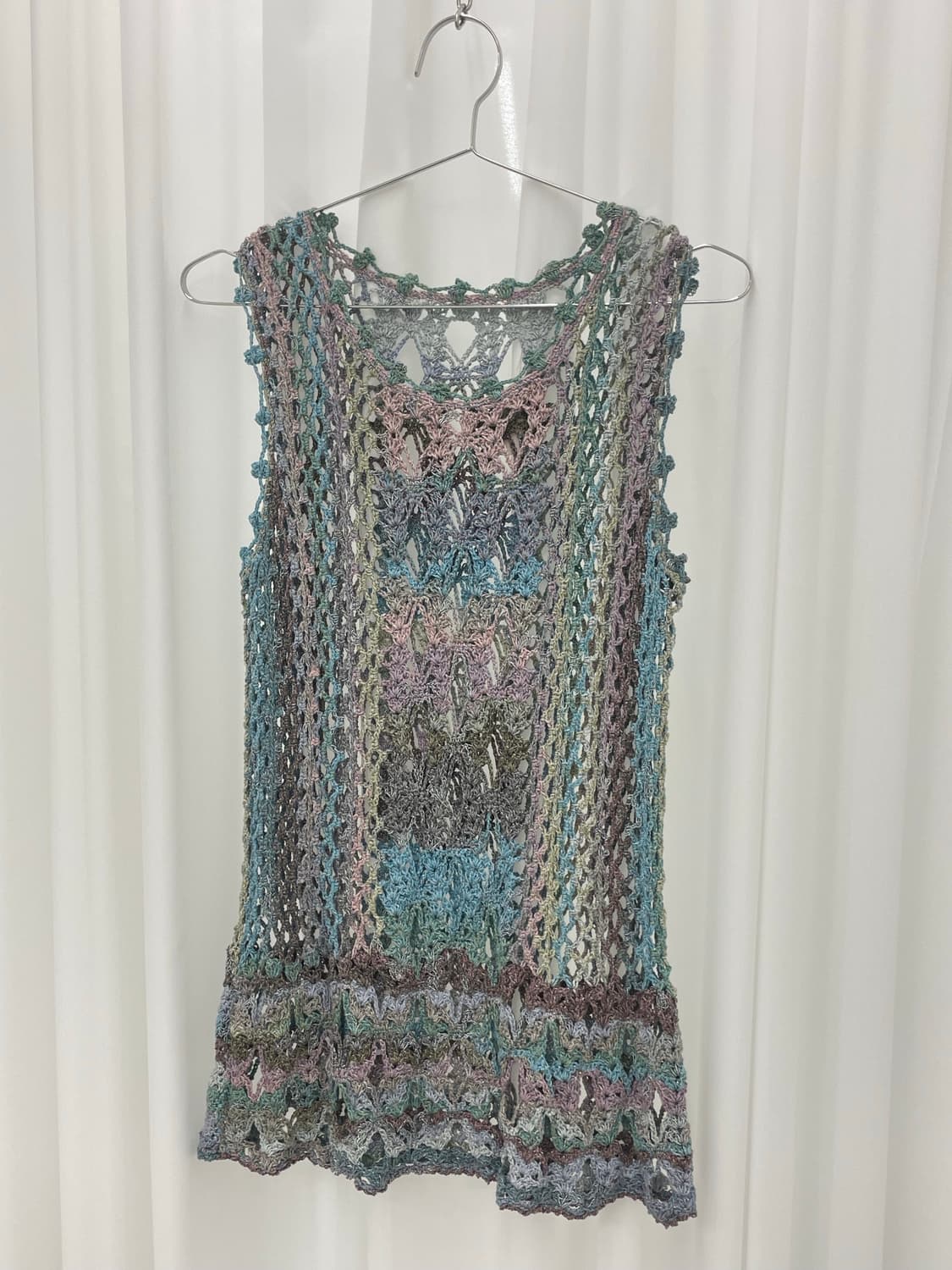 Pastel crochet knit vest 상품이미지1