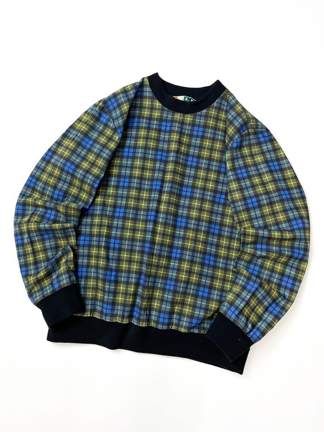 MSGM 90s 체크 코튼 맨투맨 PN4389 상품이미지1
