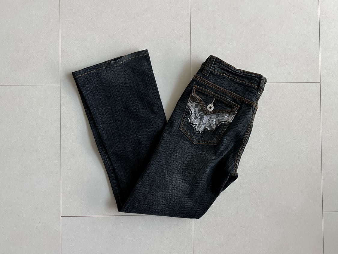 lace pocket jeans 상품이미지1