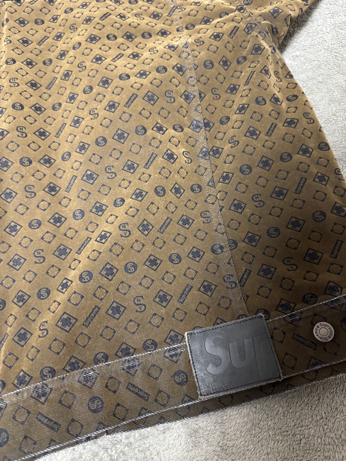 슈프림 플록 데님 워크 자켓 XL사이즈입니다 상품이미지3