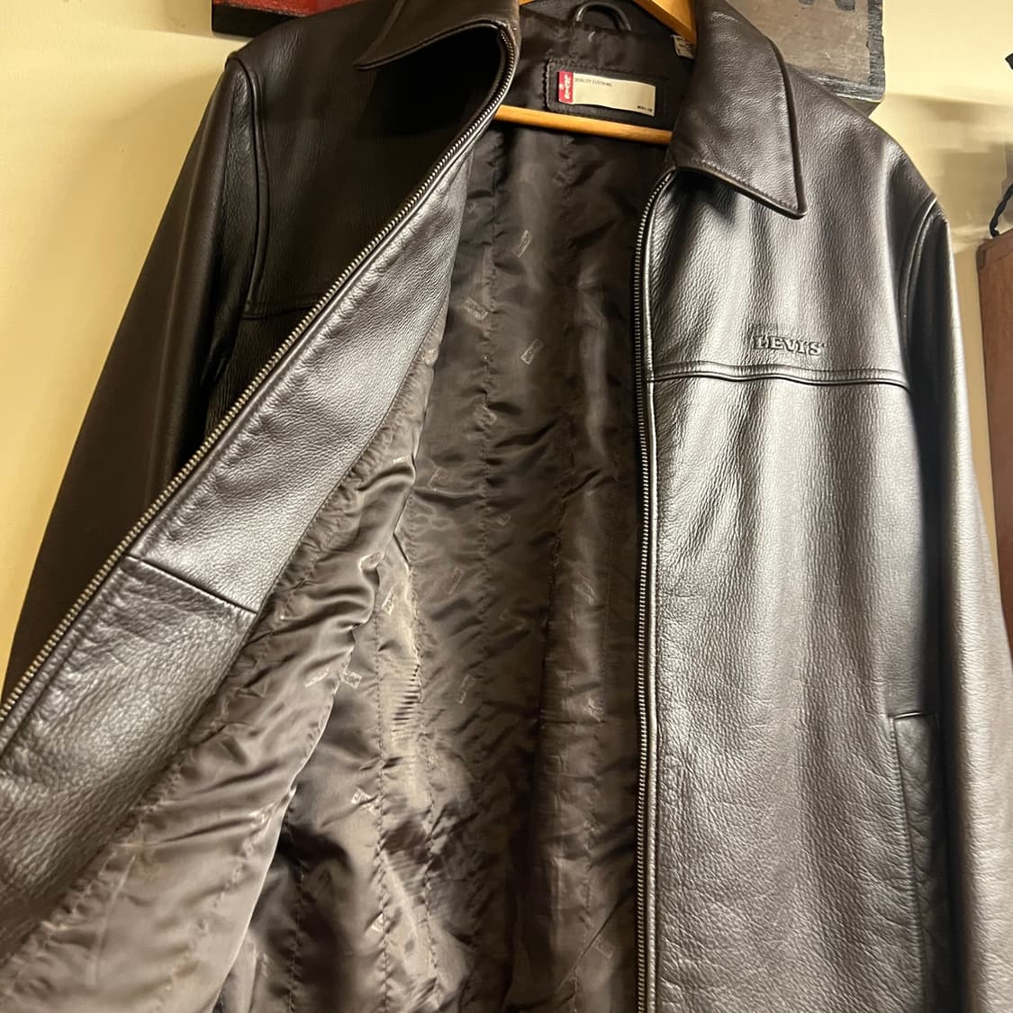 Levis Cow Skin Leather Jacket Brown 상품이미지5