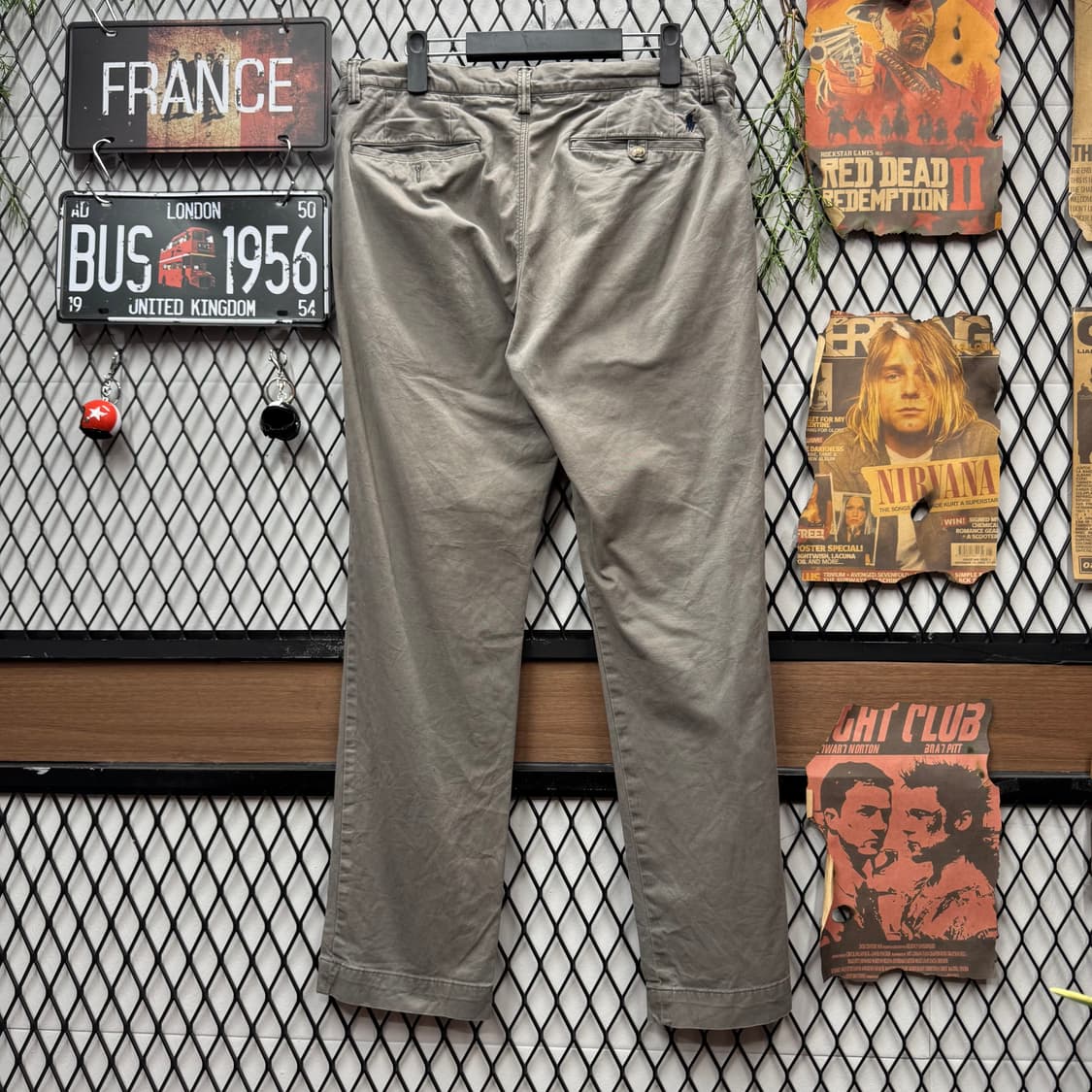 폴로 랄프로렌 스트레치 치노 팬츠 후면 포니 로고 포인트 그레이 상품이미지2