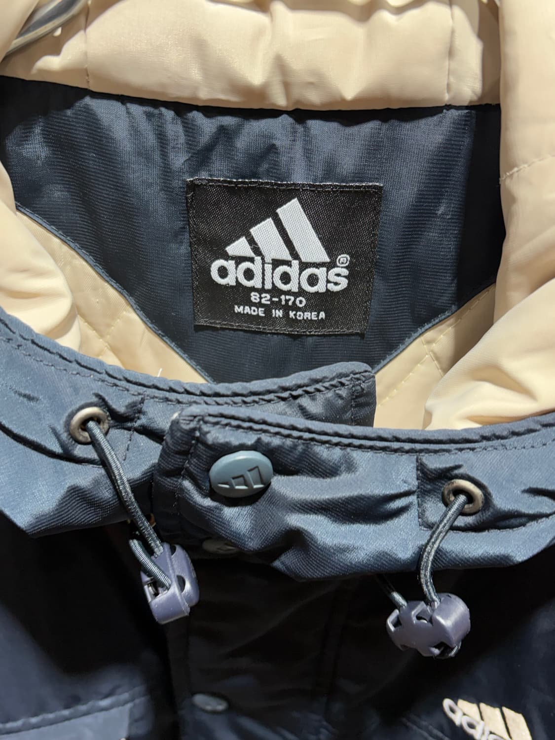 XL 아디다스 삼선로고 빅로고 패디드 나일론 야상 후드자켓 상품이미지7