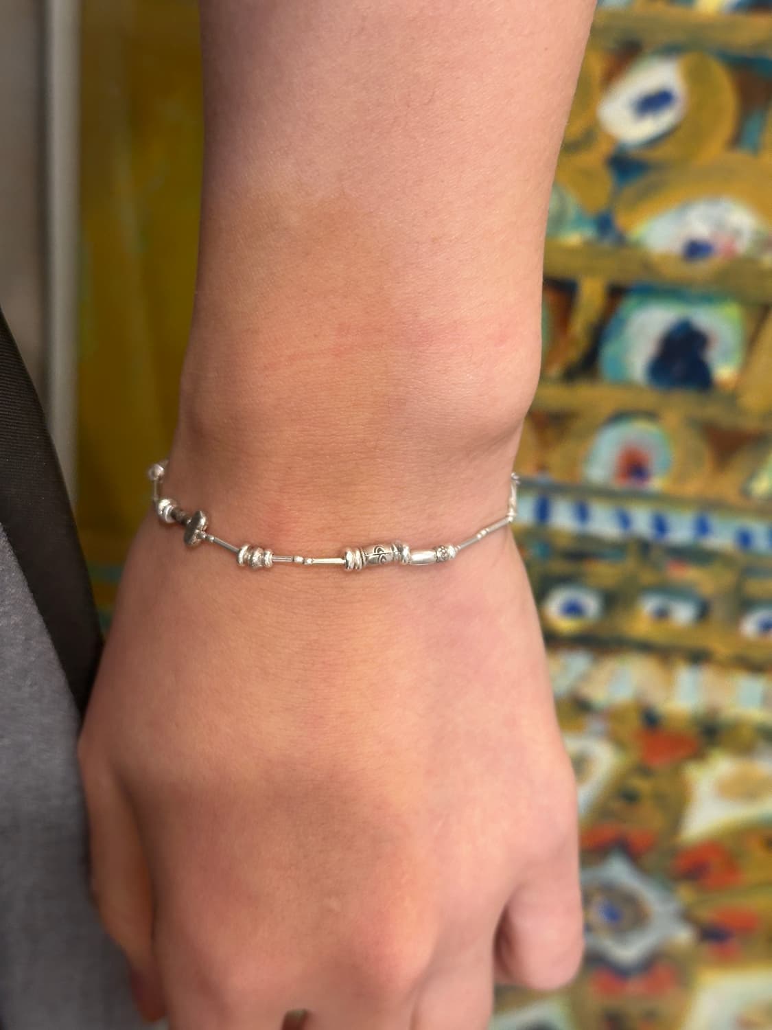 Musta karensilver banding bracelet 상품이미지5