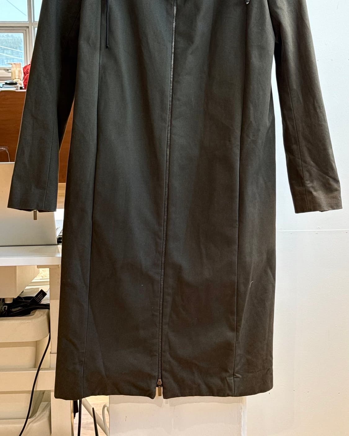 하이더 아커만 12fw 카키브라운 하이넥 집업 롱 코트 상품이미지6