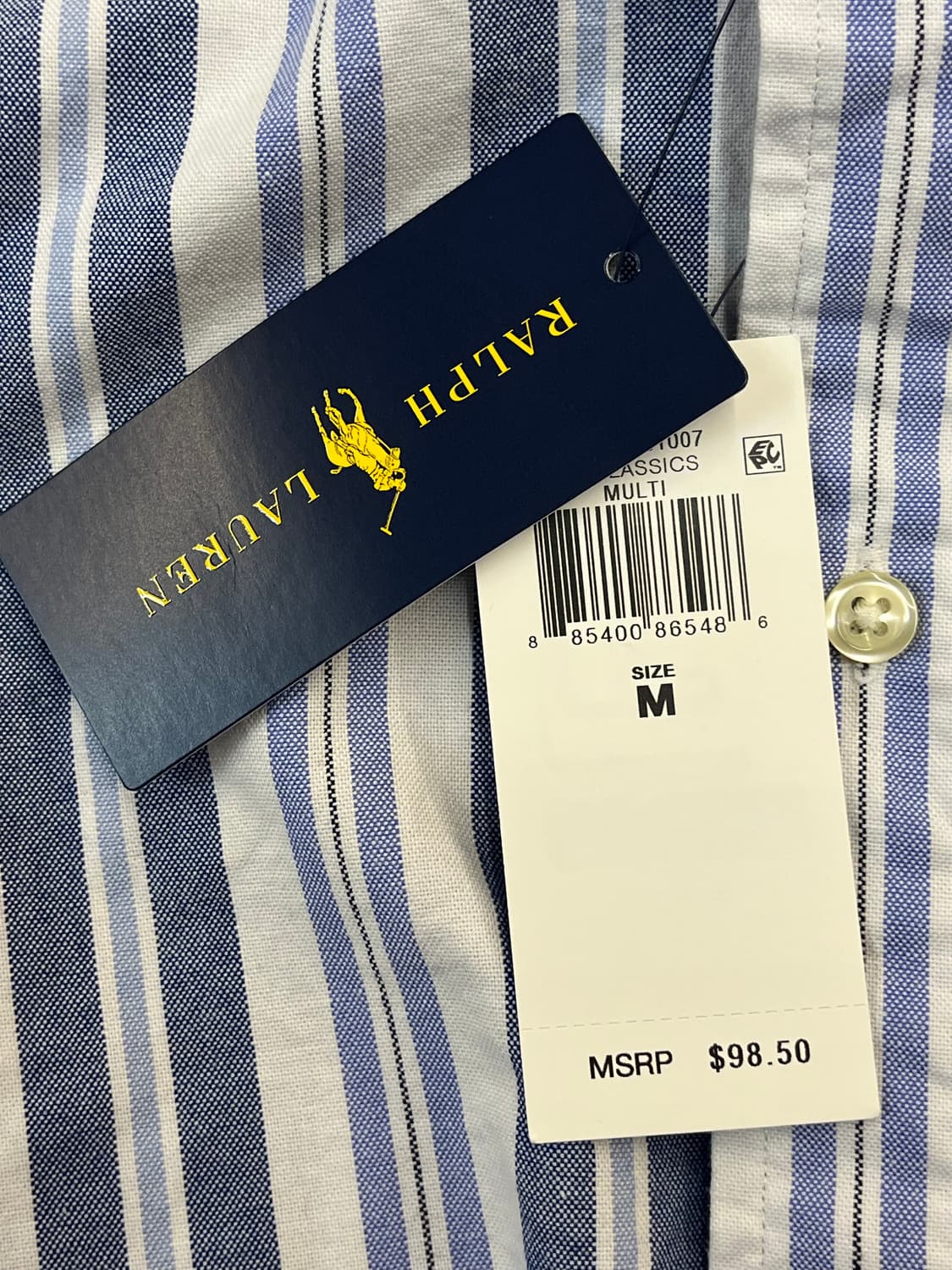 폴로 랄프로렌 스트라이프 셔츠 블루 M #csz2245 상품이미지5