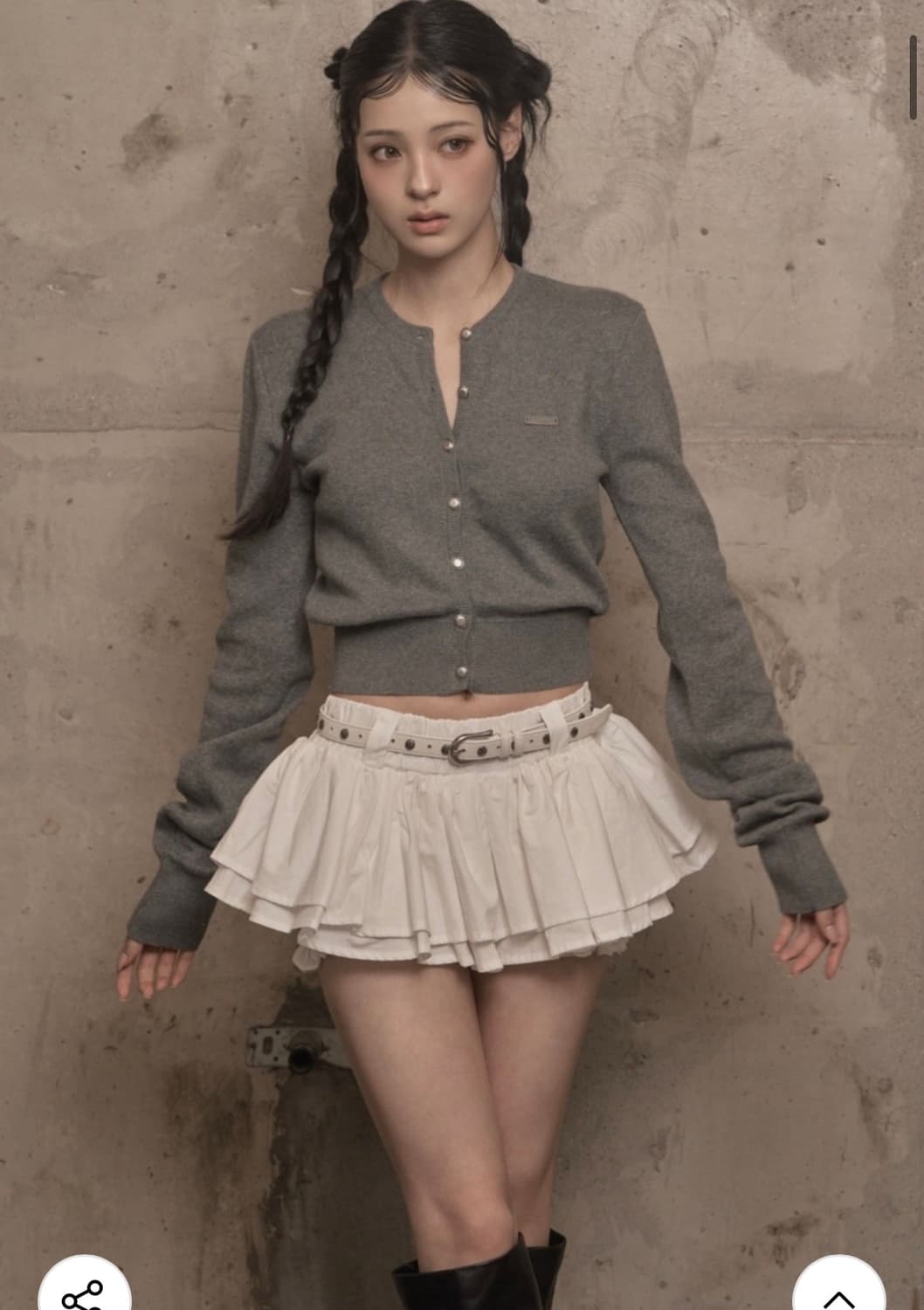 카키포인트 캉캉 스커트팬츠(새상품) 상품이미지2