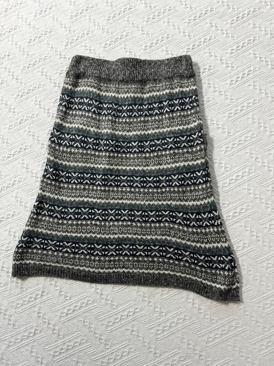 노르딕 패턴 니트 스커트 상품이미지10