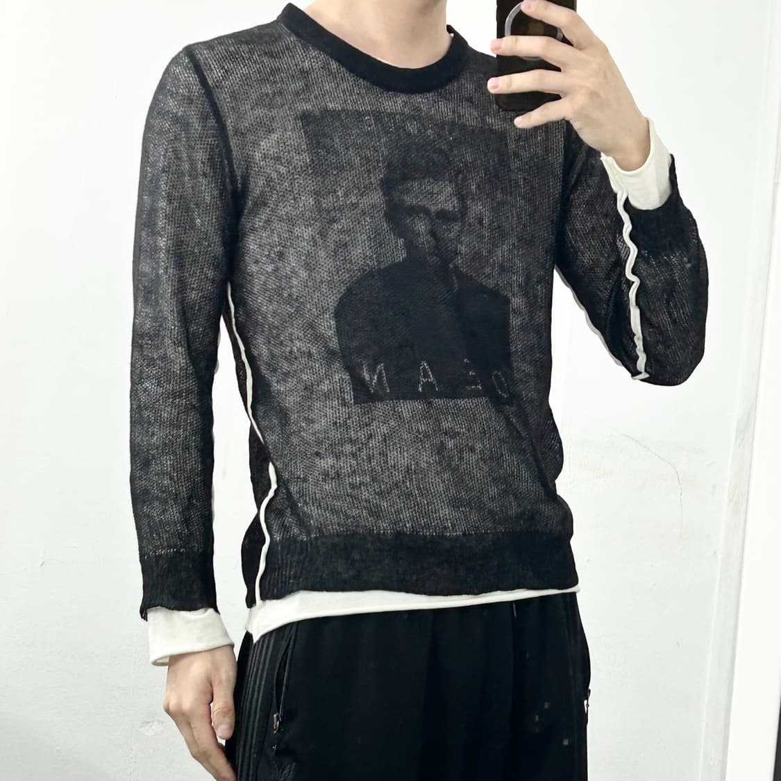 돌체앤가바나 아카이브 제임스딘 레이어드 시스루 실크 롱슬리브 상품이미지3