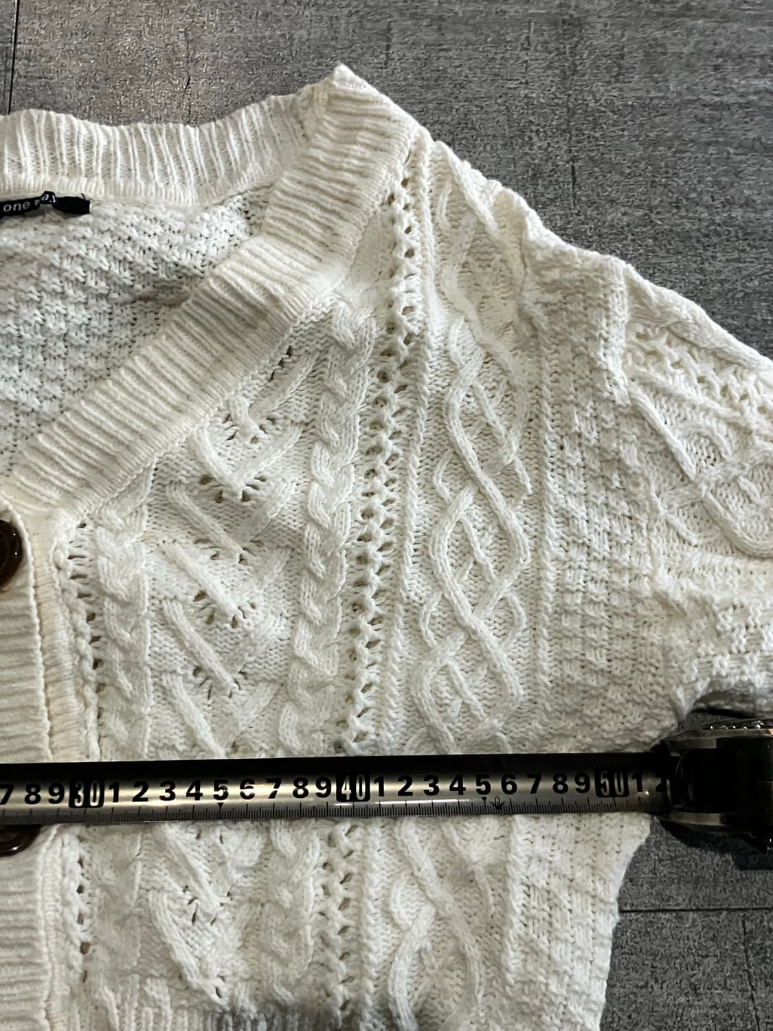 일본빈티지 Oneway 하구미모리걸 달천깔페어리 크롭 니트가디건 상품이미지2