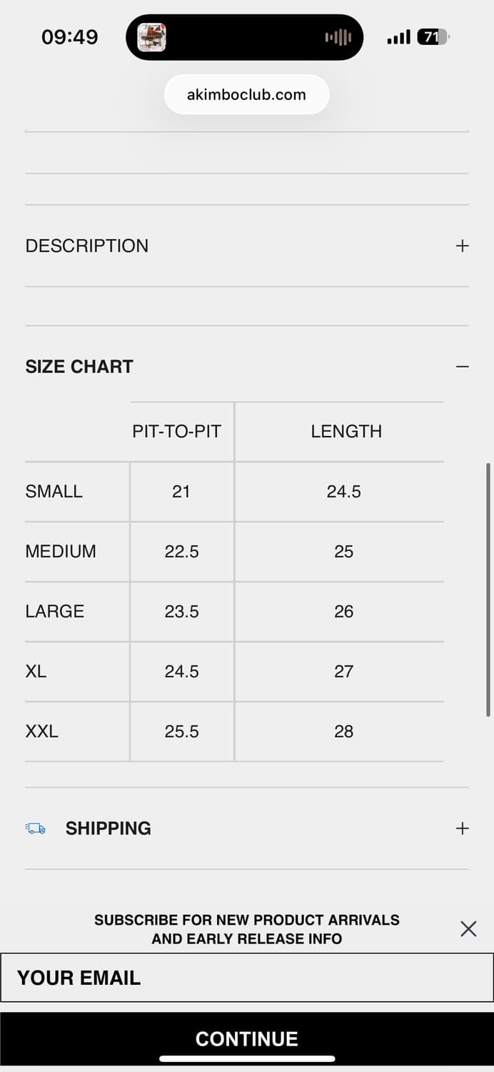 아킴보클럽 akimbo 체인피커 싱글 스티치 티셔츠 선페이디드 블랙 상품이미지2