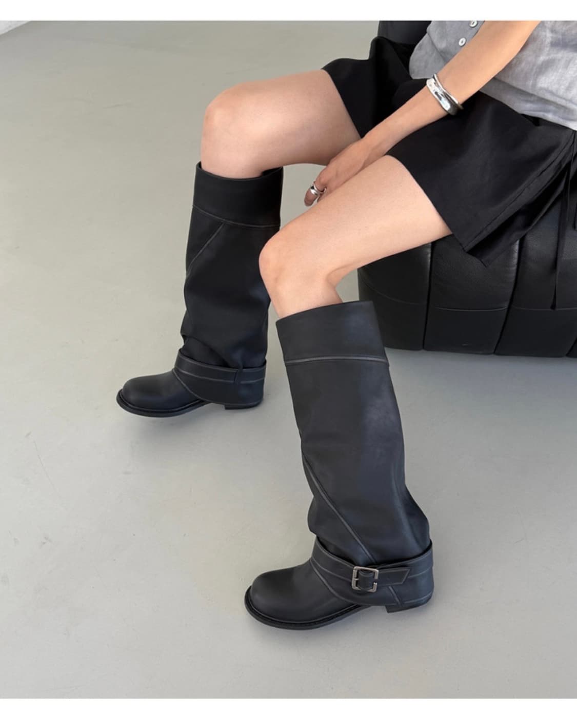 빈티지 폴드 워머 롱부츠 상품이미지2