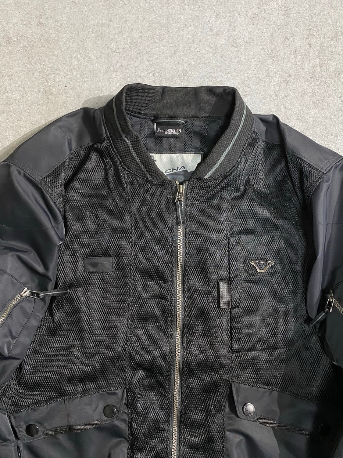 [3XL] MACNA 블랙 매쉬 바이커 자켓 상품이미지2