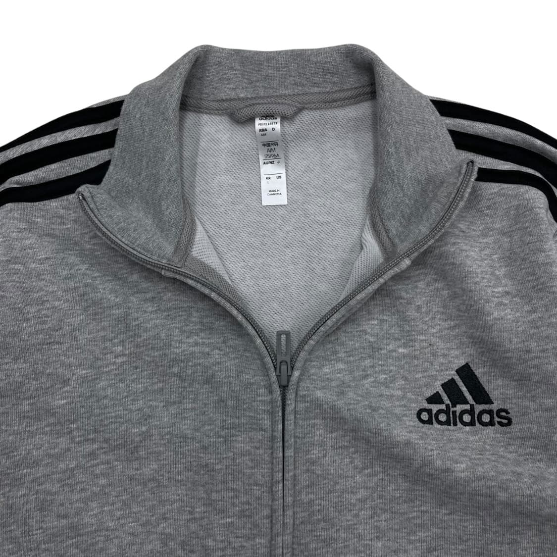 아디다스 에센셜 블랙라인 그레이 집업 L 상품이미지5