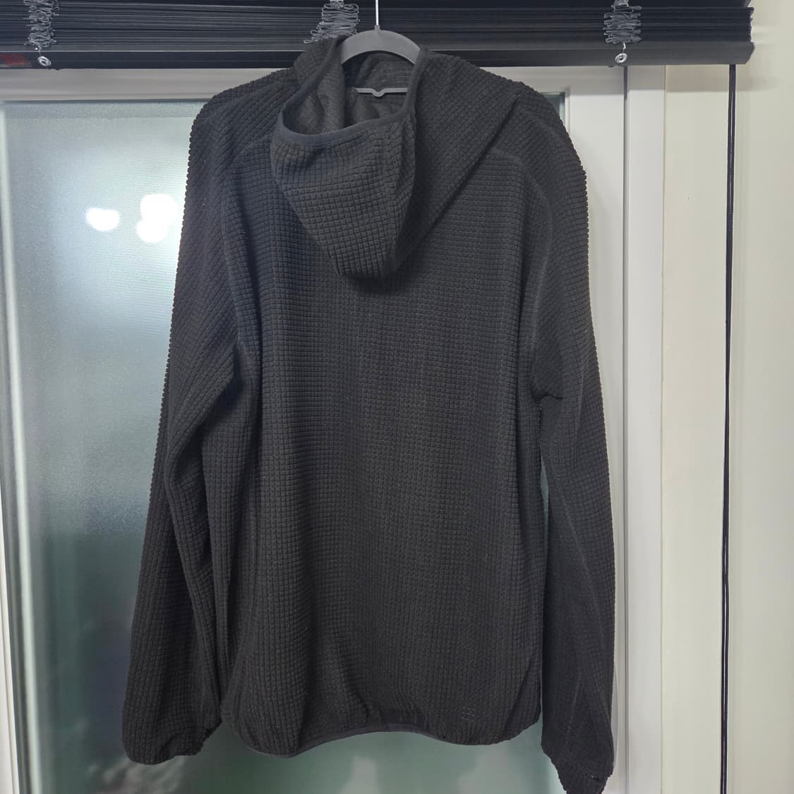 ROA 그리드 후드티 블랙 L 상품이미지2