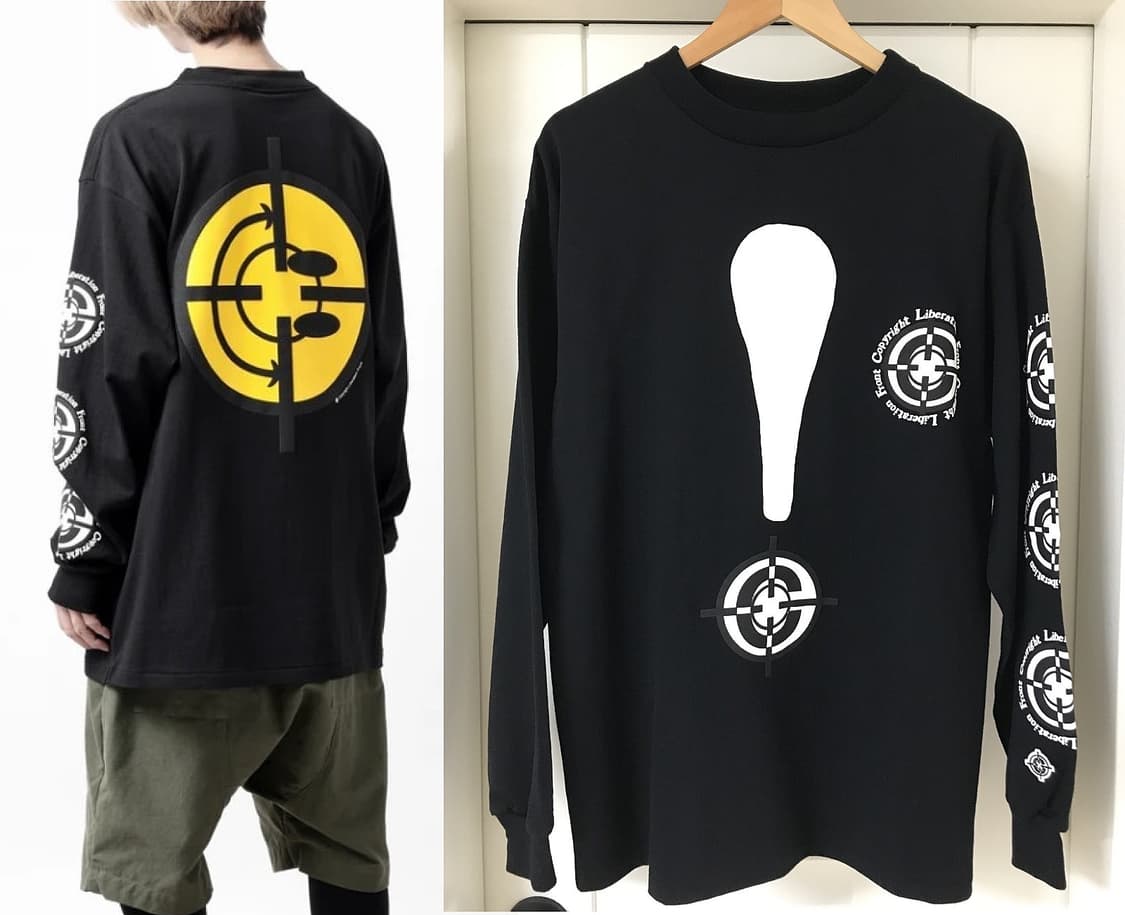 @새상품@ 레디메이드 스마일 타겟 긴팔 티셔츠 블랙 상품이미지1