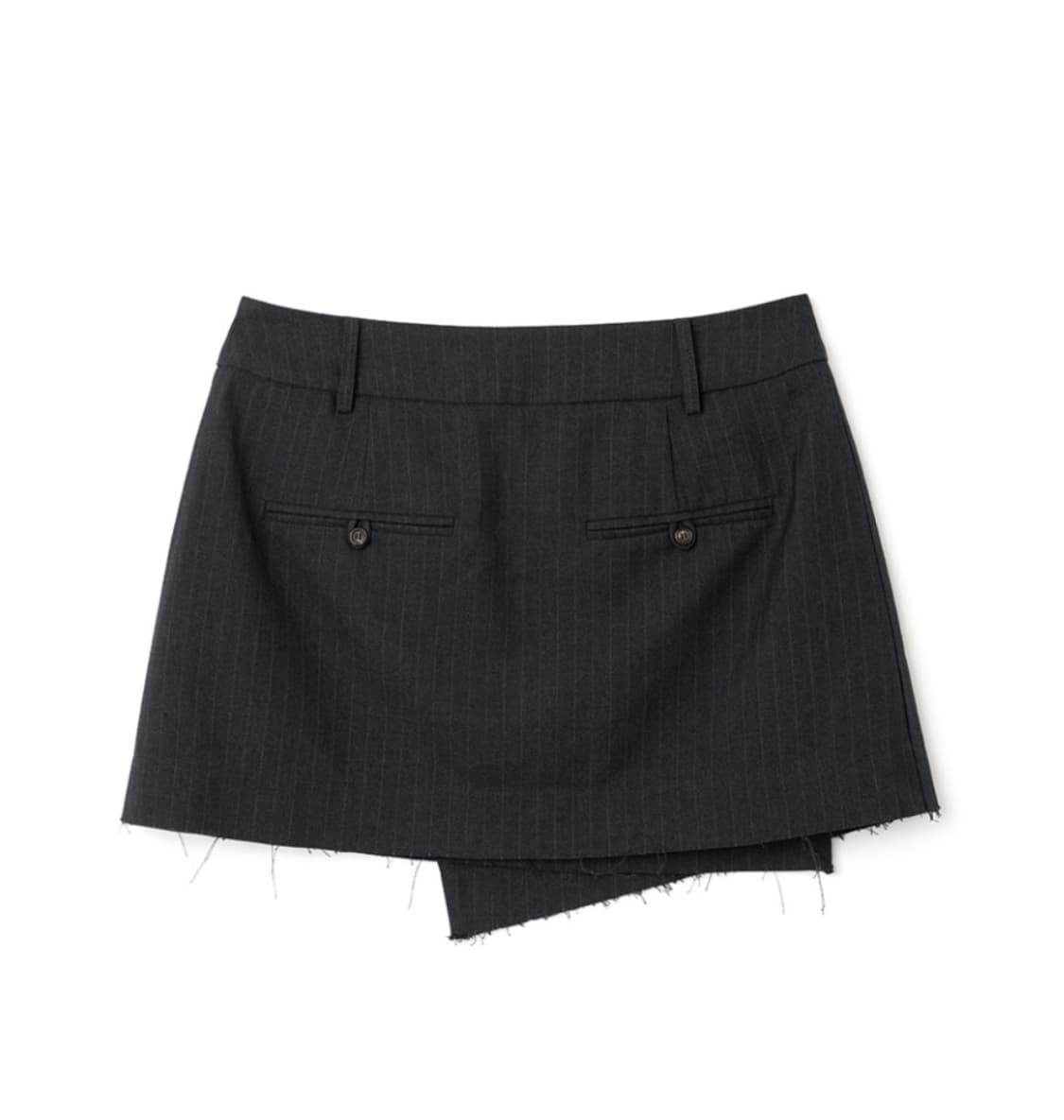 밀로우먼 슬래시 랩 미니 스커트 [차콜 그레이] M 상품이미지2