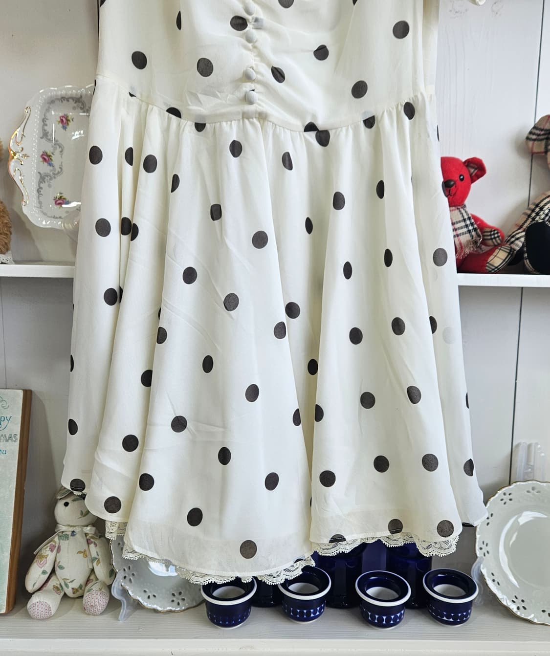 (snidel) 도트 쉬폰 레이스 원피스 상품이미지5