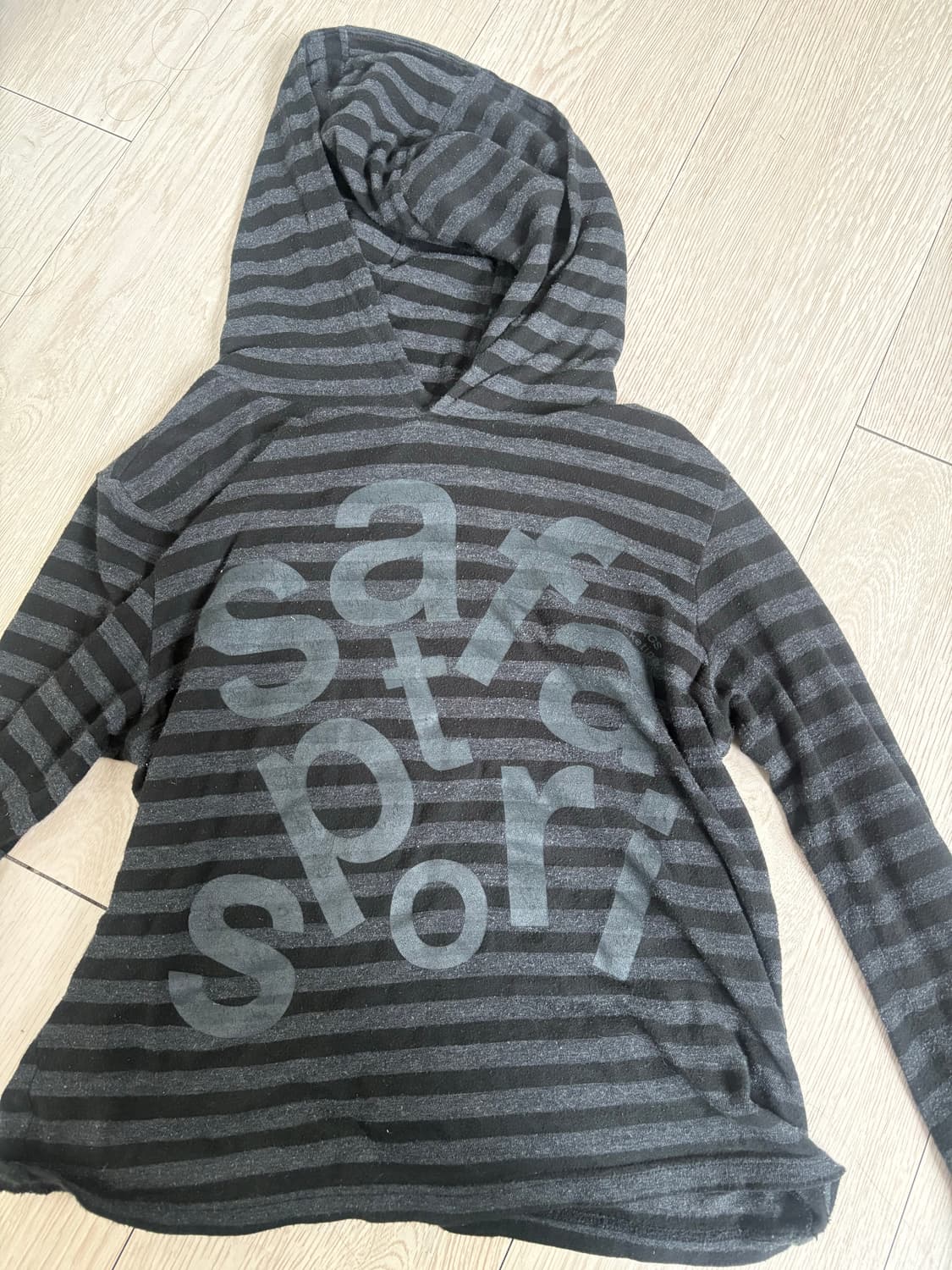 Ticketing Stripe Border Hoodie (Black  상품이미지2