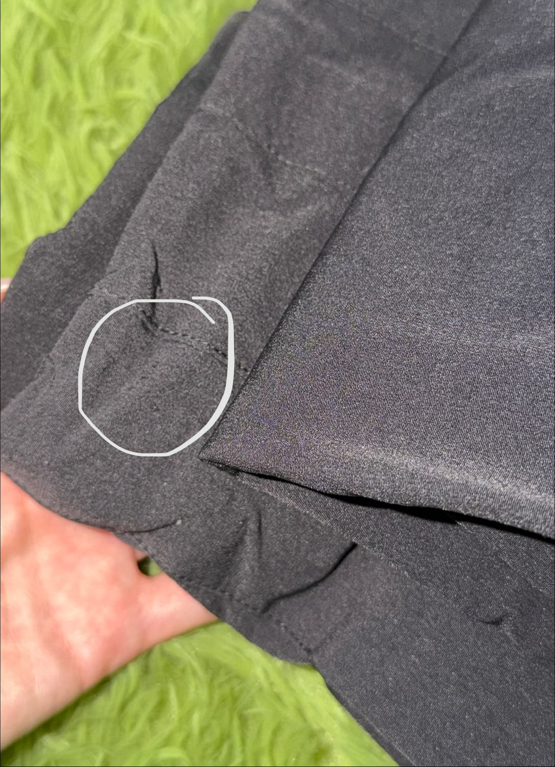 미세키서울 레이어드 스커트 팬츠 세트 차콜 상품이미지3