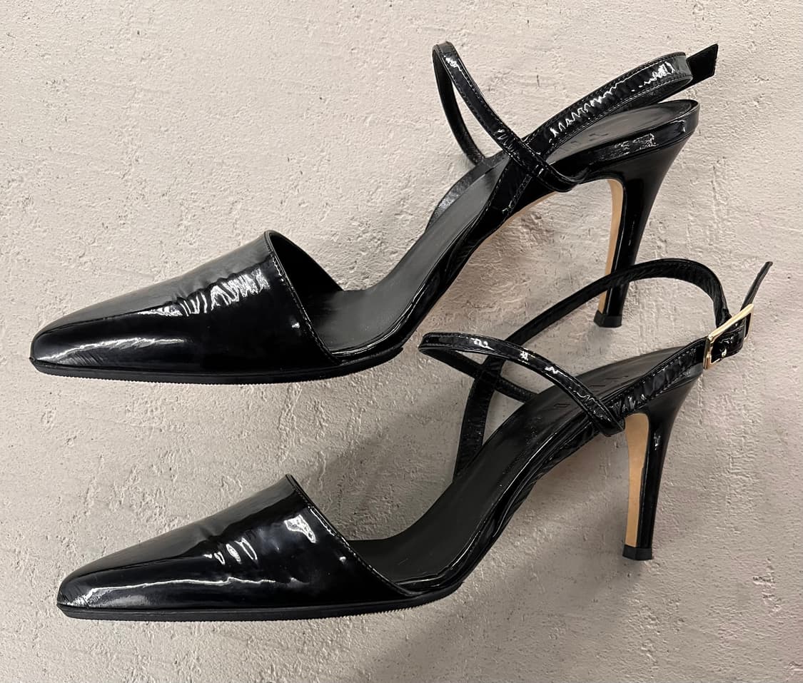 티비 Tibi 페이턴트 슬링백 힐 37.5 상품이미지4