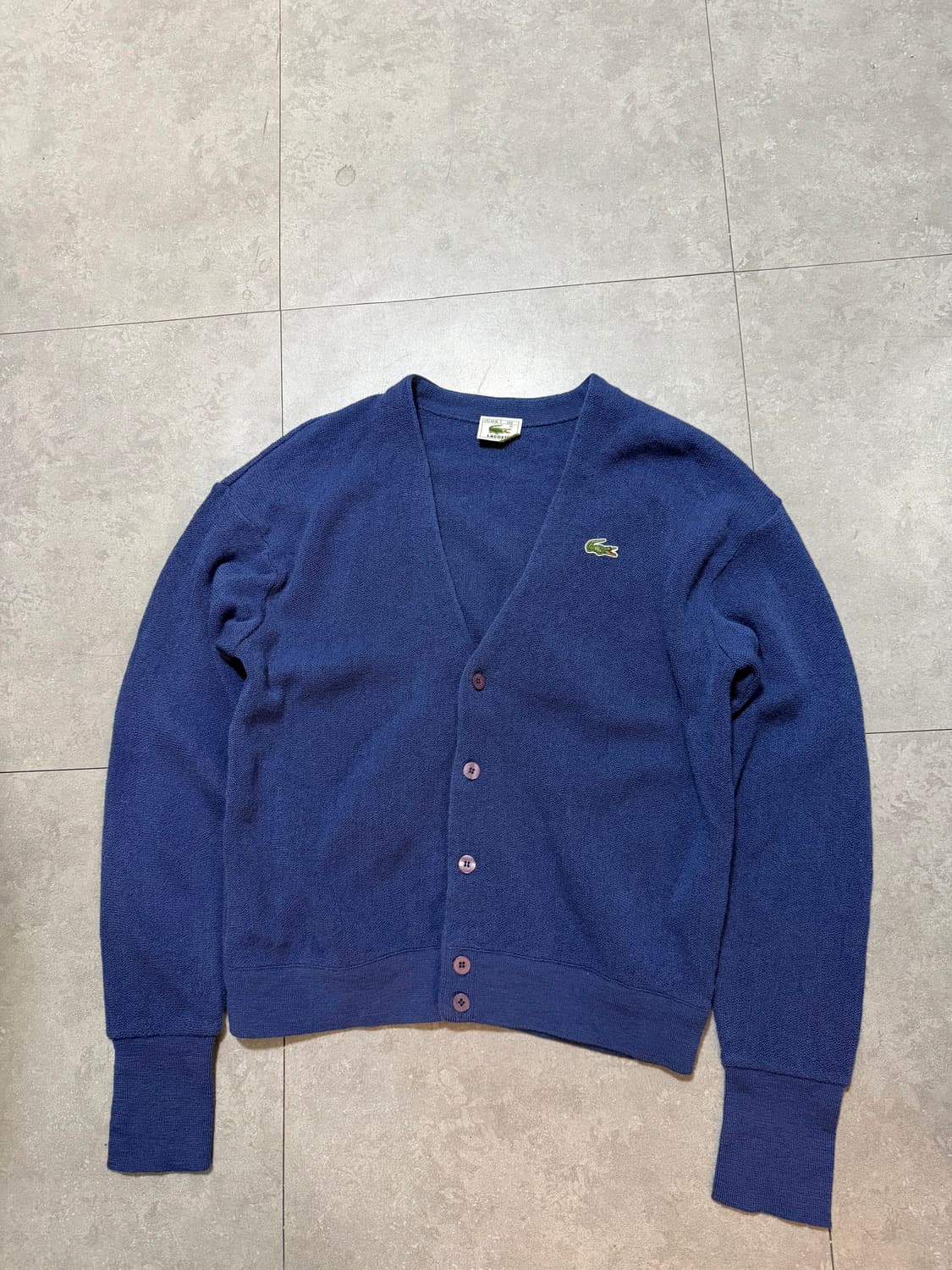 90s 라코스테 서광 퓨어 울  빈티지  니트 가디건 100size   상품이미지1