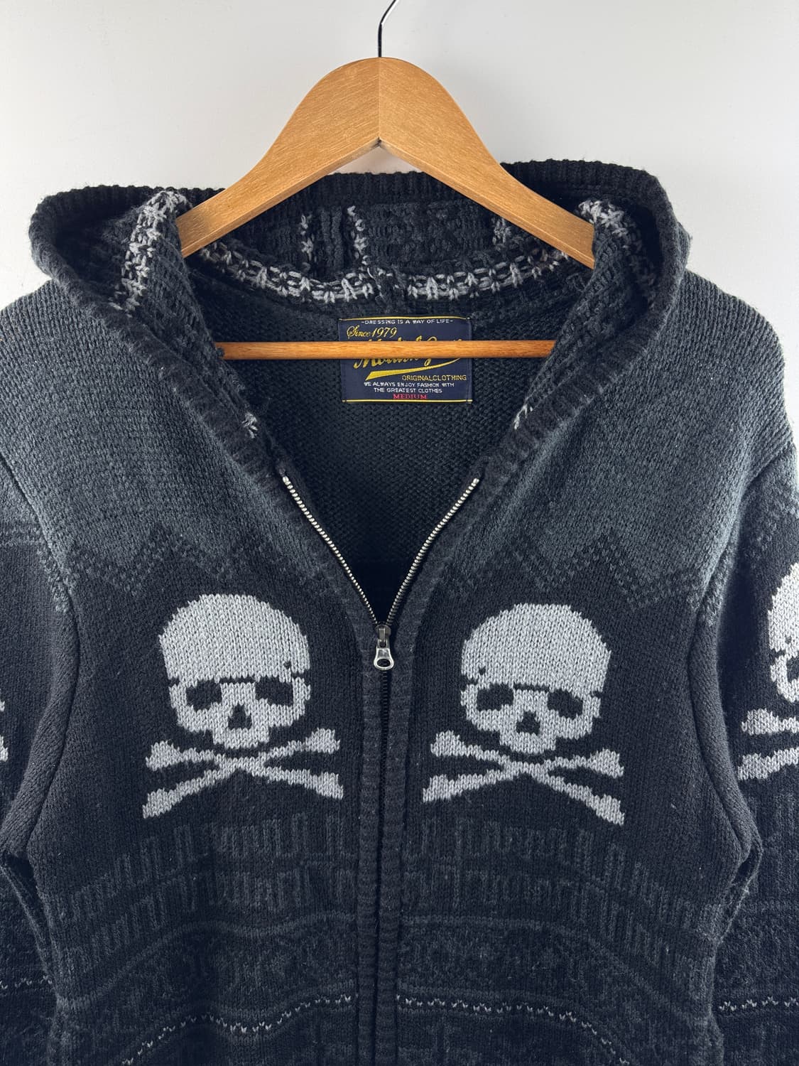 JPN 스컬 패턴 헤비니트1806 상품이미지2